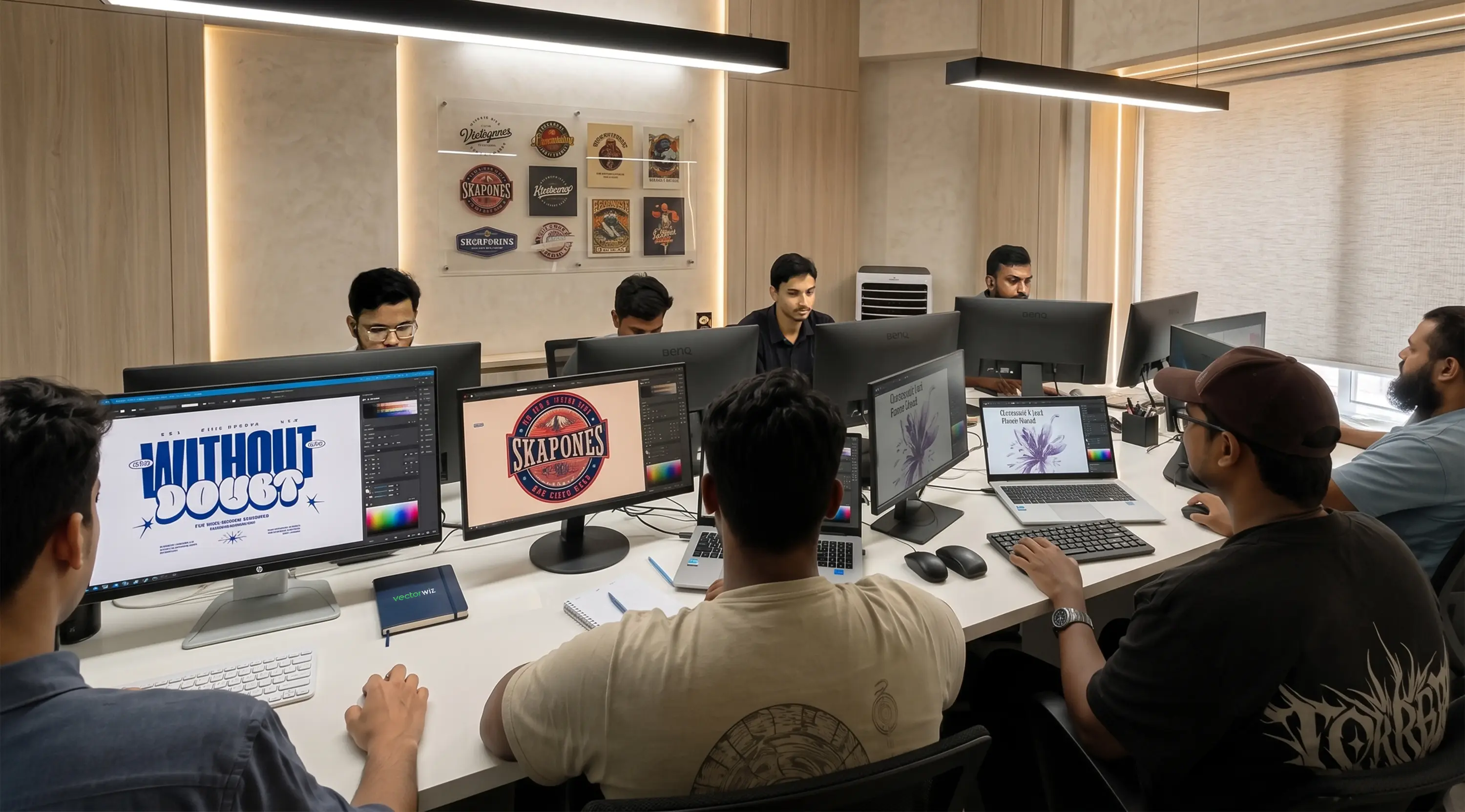 Il team dello studio VectorWiz al lavoro