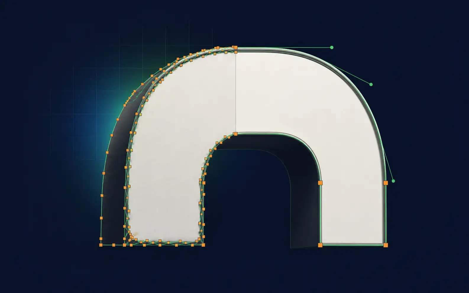 Hand-drawn vector letterforms with clean anchor structure Hand-drawn vector letterforms with clean anchor structure