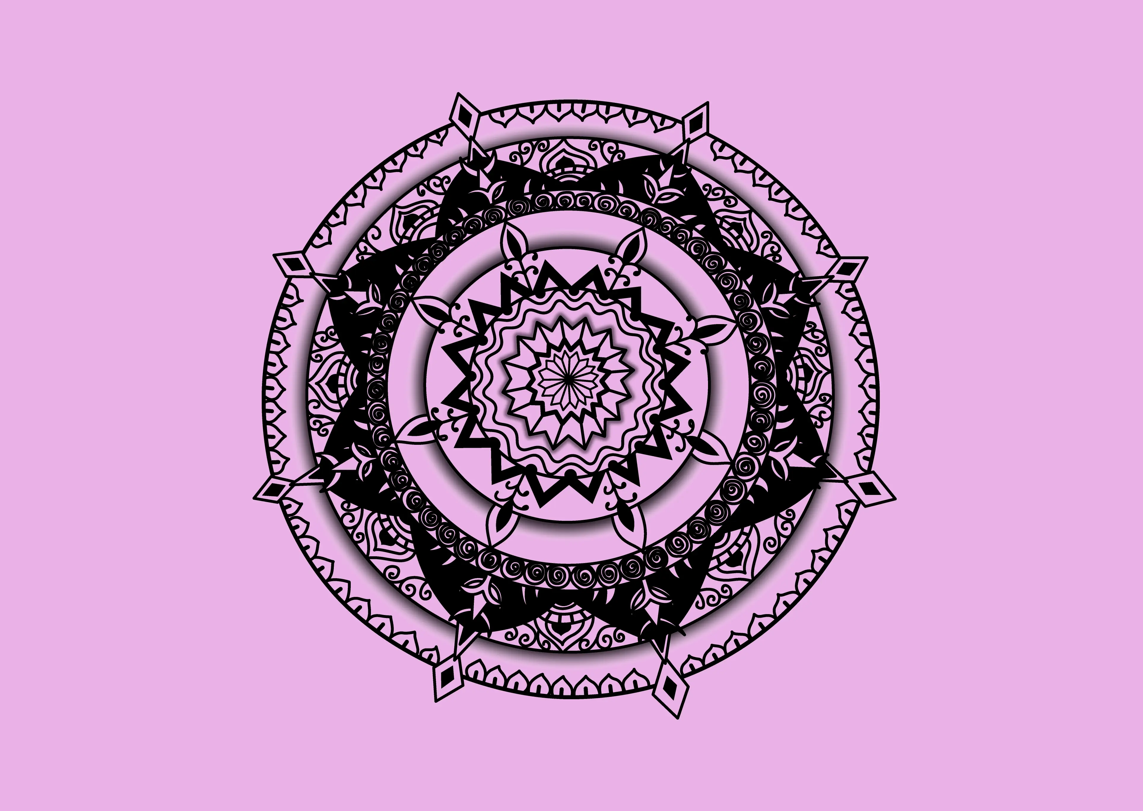 Ornamental mandala decal — vector deliverable Ornamental mandala decal — vector deliverable