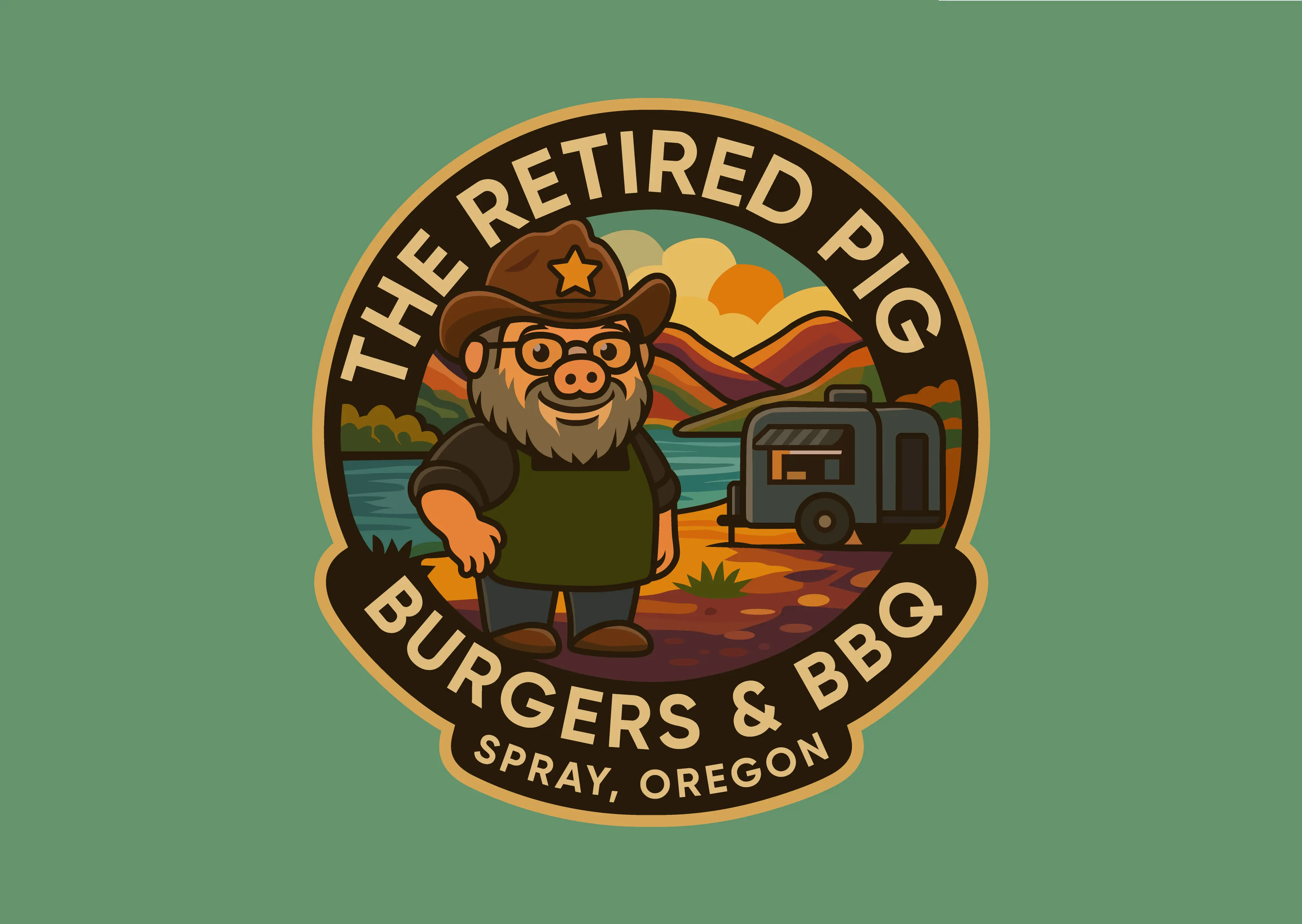 The Retired Pig apparel logo — vector deliverable The Retired Pig apparel logo — vector deliverable