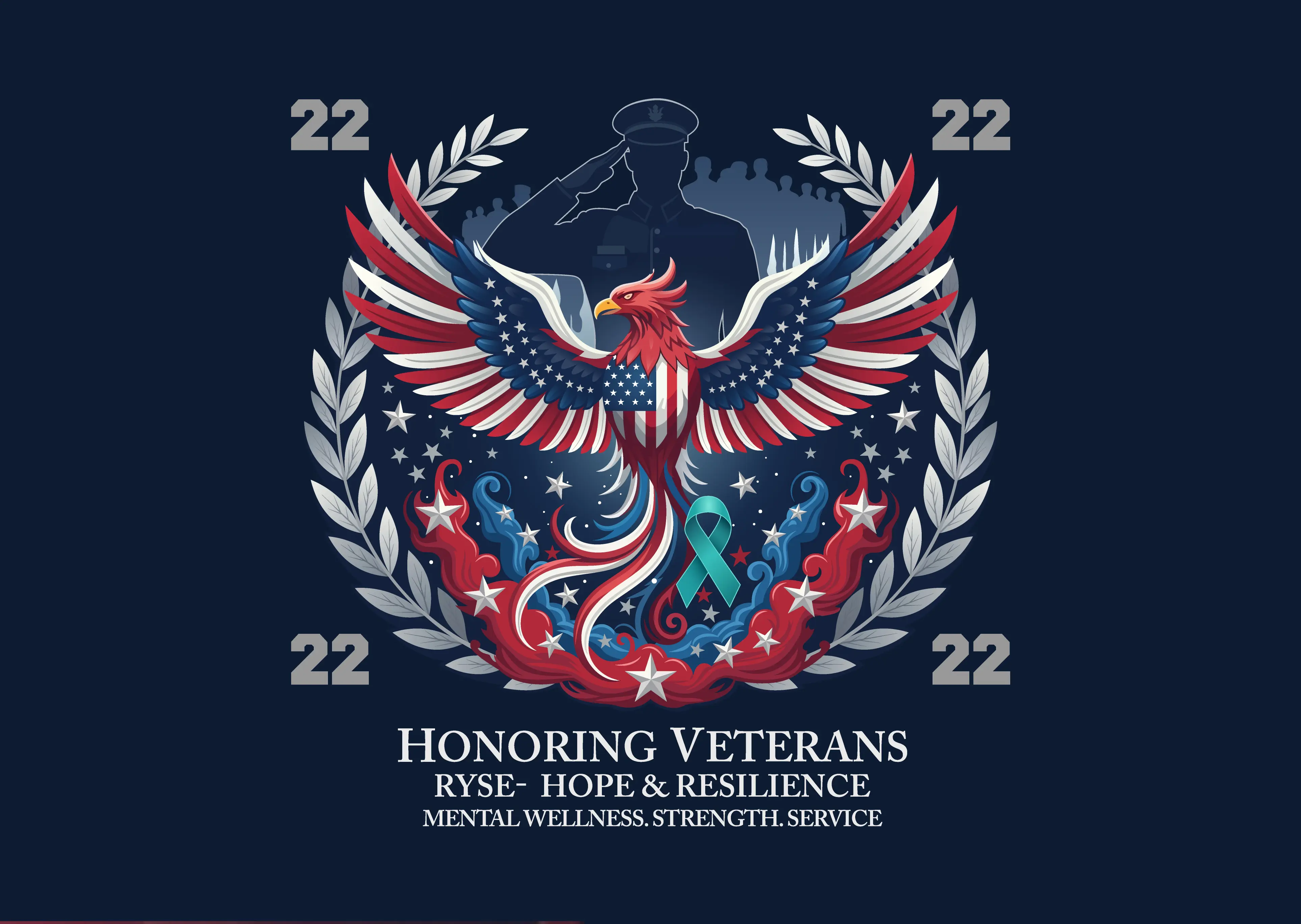 Veterans commemorative emblem — vector deliverable Veterans commemorative emblem — vector deliverable